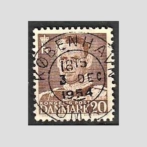 FRIMRKER DANMARK | 1950 - AFA 320 - Fr. IX 20 re brun - Lux Stemplet Kbenhavn