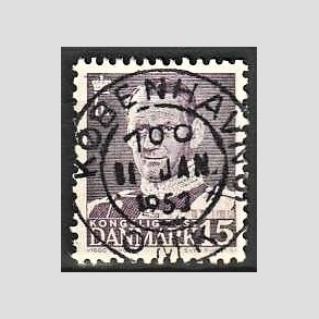 FRIMRKER DANMARK | 1950 - AFA 319 - Fr. IX 15 re grviolet - Lux Stemplet Kbenhavn