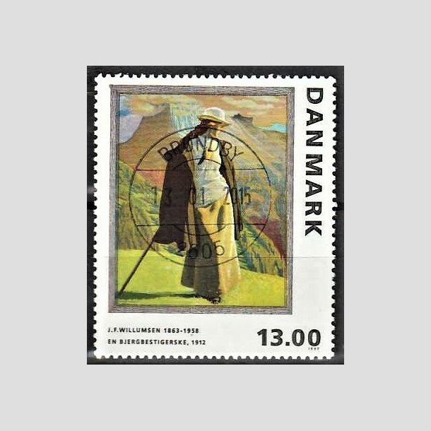 FRIMRKER DANMARK | 1997 - AFA 1159 - J.F. Willumsen - 13,00 Kr. flerfarvet - Pragt Stemplet Brndby