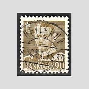 FRIMRKER DANMARK | 1952-53 - AFA 342 - Fr. IX 90 re oliven - Lux Stemplet Hellerup