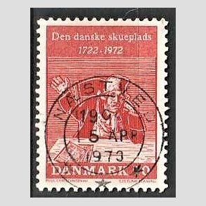 FRIM�RKER DANMARK | 1972 - AFA 532 - Holbergs komedier - 70 �re r�d - Lux Stemplet N�stved