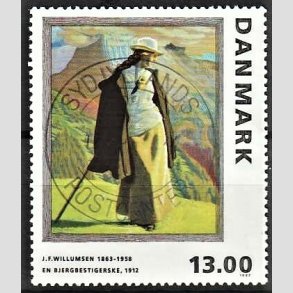 FRIMRKER DANMARK | 1997 - AFA 1159 - J.F. Willumsen - 13,00 Kr. flerfarvet - Pragt Stemplet 