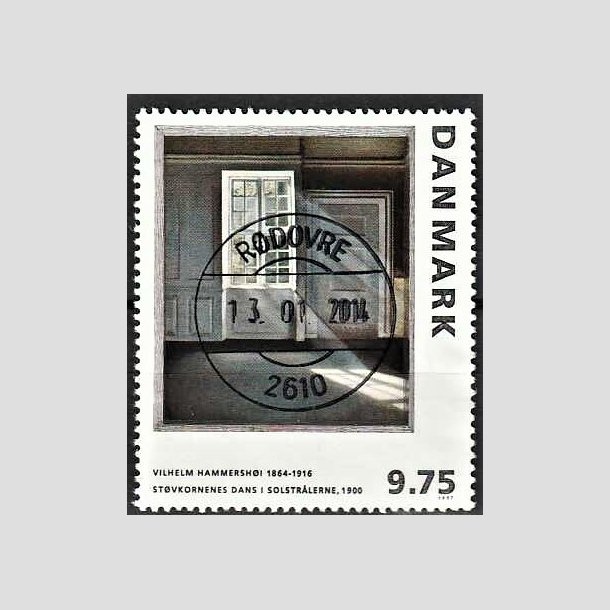 FRIMRKER DANMARK | 1997 - AFA 1158 - Vilh. Hammershj - 9,75 Kr. flerfarvet - Lux Stemplet Rdovre