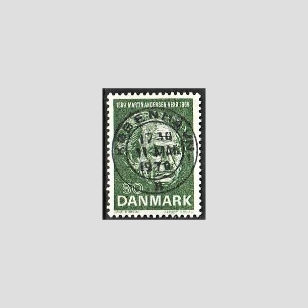 FRIMRKER DANMARK | 1969 - AFA 485 - Martin Andersen Nex - 80 re grn - Pragt Stemplet Kbenhavn