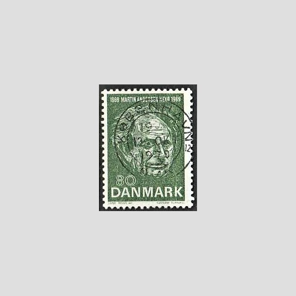 FRIMRKER DANMARK | 1969 - AFA 485 - Martin Andersen Nex - 80 re grn - Pragt Stemplet Kbenhavn