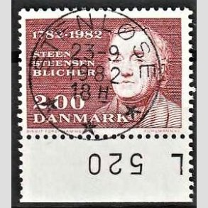FRIM�RKER DANMARK | 1982 - AFA 759 - Steen Steensen Blicher - 2,00 Kr. r�d - Lux Stemplet Stenl�se