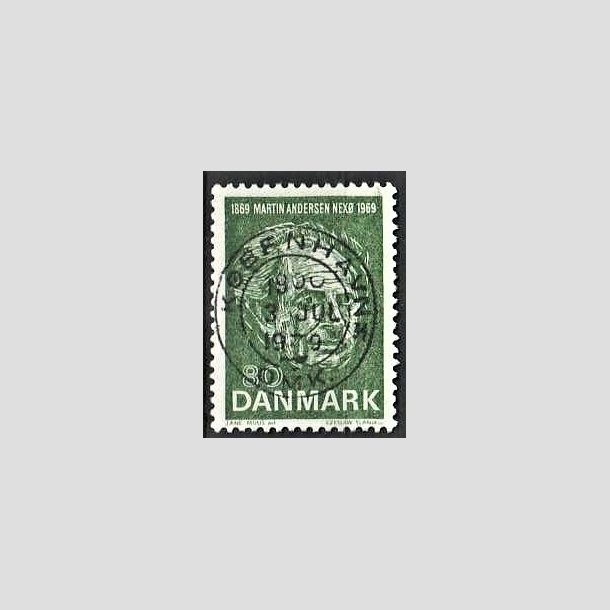 FRIMRKER DANMARK | 1969 - AFA 485 - Martin Andersen Nex - 80 re grn - Pragt Stemplet Kbenhavn