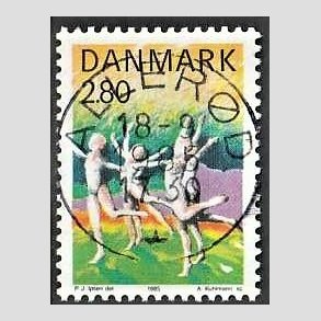 FRIM�RKER DANMARK | 1985 - AFA 836 - Sport - 2,80 Kr. flerfarvet - Pragt Stemplet Aller�d