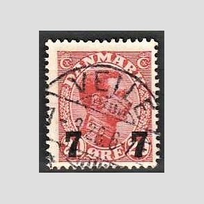 FRIMRKER DANMARK | 1927 - AFA 175 - 7 7/20 re rd provisorier - Pragt Stemplet Vejle