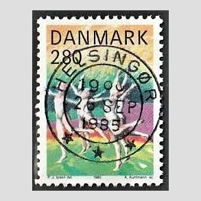 FRIM�RKER DANMARK | 1985 - AFA 836 - Sport - 2,80 Kr. flerfarvet - Pragt Stemplet Helsing�r