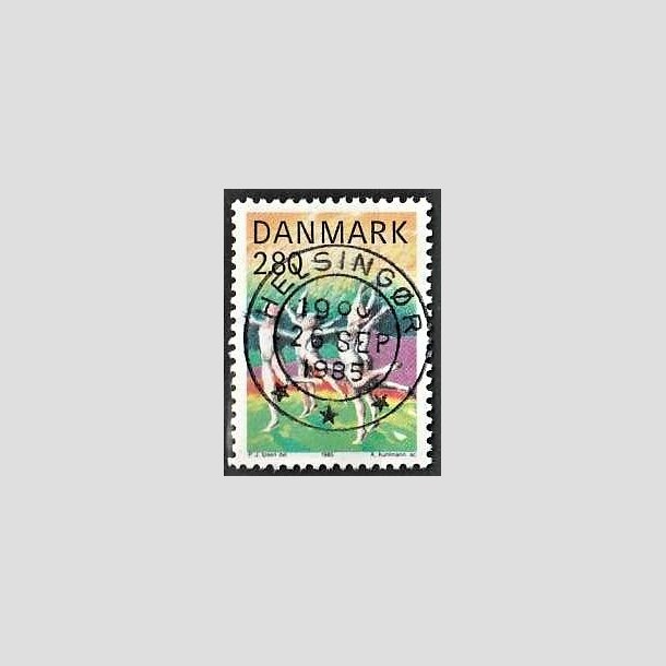 FRIMRKER DANMARK | 1985 - AFA 836 - Sport - 2,80 Kr. flerfarvet - Pragt Stemplet Helsingr