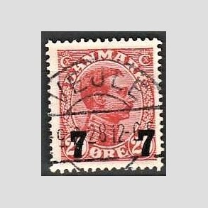 FRIMRKER DANMARK | 1927 - AFA 175 - 7 7/20 re rd provisorier - Pragt Stemplet Vejle