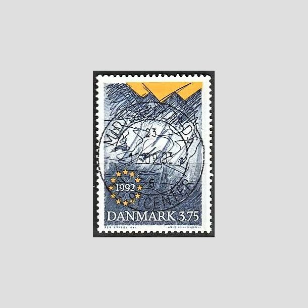 FRIMRKER DANMARK | 1992 - AFA 1027 - EFs indre marked - 3,75 kr. bl/gul - Pragt Stemplet 