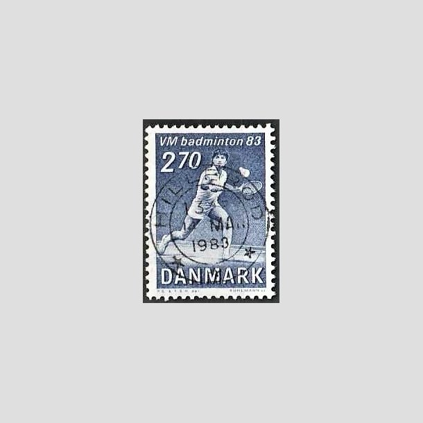 FRIMRKER DANMARK | 1983 - AFA 767 - WM i Badminton - 2,70 Kr. bl - Pragt Stemplet Hillerd