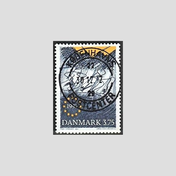 FRIMRKER DANMARK | 1992 - AFA 1027 - EFs indre marked - 3,75 kr. bl/gul - Pragt Stemplet 