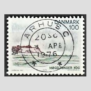 FRIM�RKER DANMARK | 1975 - AFA 599 - S�nderjylland - 100 �re flerfarvet - Pragt Stemplet �rhus C