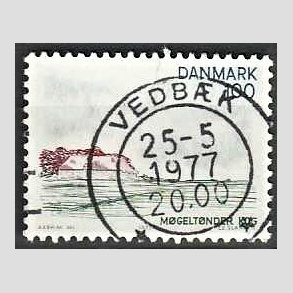 FRIM�RKER DANMARK | 1975 - AFA 599 - S�nderjylland - 100 �re flerfarvet - Pragt Stemplet Vedb�k