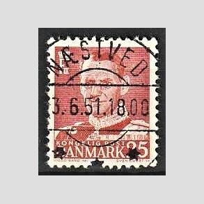 FRIMRKER DANMARK | 1950 - AFA 321 - Fr. IX 25 re rd - Lux Stemplet Nstved