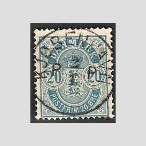 FRIM�RKER DANMARK | 1884-85 - AFA 36 - 20 �re bl� - Lux Stemplet Kj�benhavn