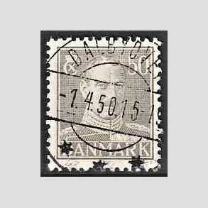 FRIMRKER DANMARK | 1945 - AFA 289 - Chr. X 50 re gr - Lux Stemplet Dalbyover