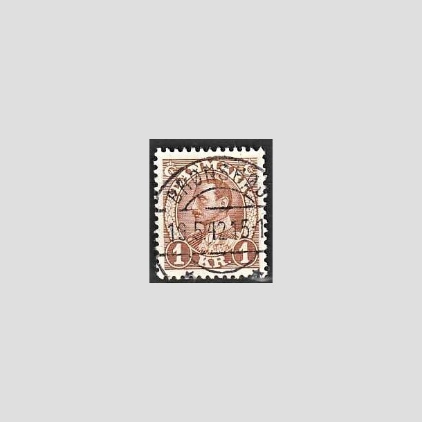 FRIMRKER DANMARK | 1934 - AFA 211 - Chr. X 1 Kr. brun - Pragt Stemplet Brnshj