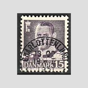FRIMRKER DANMARK | 1950 - AFA 319 - Fr. IX 15 re grviolet - Lux Stemplet Charlottenlund