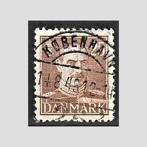 FRIMRKER DANMARK | 1942-44 - AFA 277 - Chr. X 25 re brun - Lux Stemplet Kbenhavn