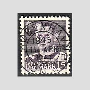 FRIMRKER DANMARK | 1950 - AFA 319 - Fr. IX 15 re grviolet - Lux Stemplet Kbenhavn