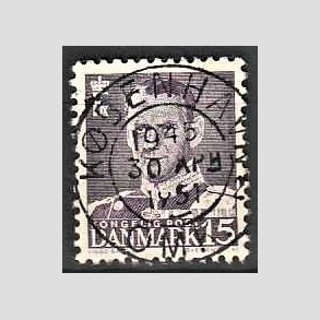 FRIMRKER DANMARK | 1950 - AFA 319 - Fr. IX 15 re grviolet - Lux Stemplet Kbenhavn