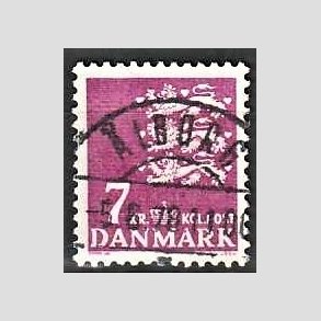 FRIMRKER DANMARK | 1978 - AFA 655 - Rigsvben 7 Kr. rdlilla - Pragt Stemplet lborg