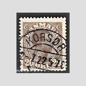 FRIMRKER DANMARK | 1921-22 - AFA 125 - Chr. X 20 re brun - Lux Stemplet Korsr