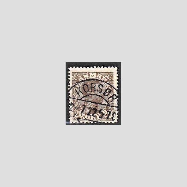 FRIMRKER DANMARK | 1921-22 - AFA 125 - Chr. X 20 re brun - Lux Stemplet Korsr