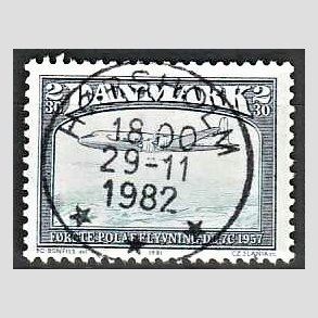 FRIM�RKER DANMARK | 1981 - AFA 740 - Flyvning - 2,30 Kr. sortbl�/bl� - Lux Stemplet H�rsholm