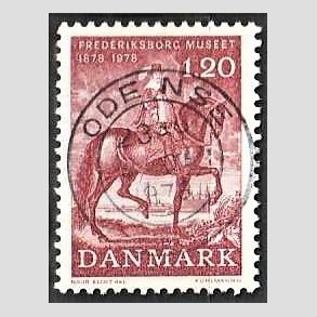 FRIM�RKER DANMARK | 1978 - AFA 656 - Frederiksborgmuseet 100 �r - 1,20 Kr. r�d - Pragt Stemplet Odense