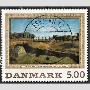 FRIMRKER DANMARK | 1992 - AFA 1032 - Maleriserie 5. - 5,00 Kr. J. Th. Lundbye - Pragt Stemplet Esbjerg 12