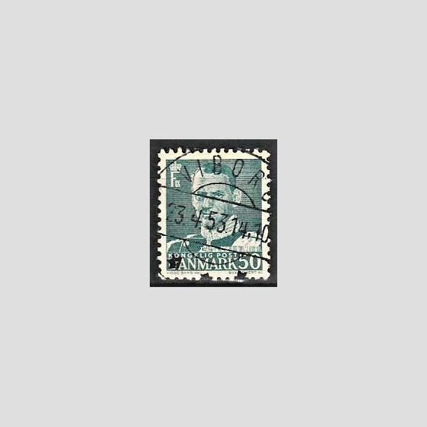 FRIMRKER DANMARK | 1952-53 - AFA 338 - Fr. IX 50 re blgrn - Lux Stemplet Viborg