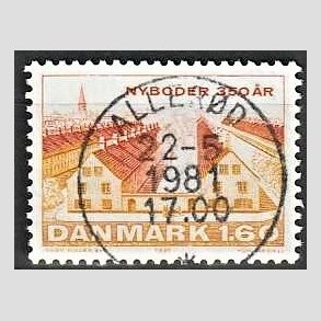 FRIM�RKER DANMARK | 1981 - AFA 726 - Nyboder 350 �r - 1,60 Kr. flerfarvet - Pragt Stemplet Aller�d