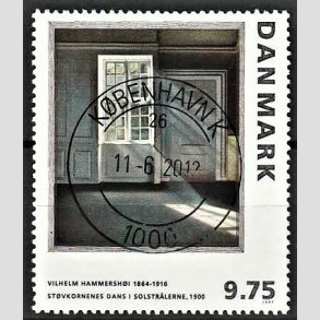 FRIMRKER DANMARK | 1997 - AFA 1158 - Vilh. Hammershj - 9,75 Kr. flerfarvet - Lux Stemplet