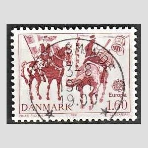 FRIM�RKER DANMARK | 1981 - AFA 727 - Folklore - 1,60 Kr. r�d - Pragt Stemplet Juelsminde