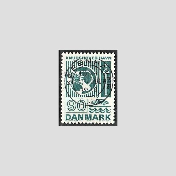 FRIMRKER DANMARK | 1972 - AFA 537 - Trafiktekniske anlg - 90 re blgrn - Pragt Stemplet Kbenhavn