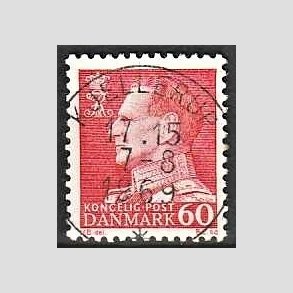 FRIMRKER DANMARK | 1967 - AFA 461 - Fr. IX 60 re rd - Lux Stemplet Kjellerup