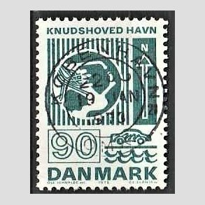 FRIM�RKER DANMARK | 1972 - AFA 537 - Trafiktekniske anl�g - 90 �re bl�gr�n - Pragt Stemplet K�benhavn