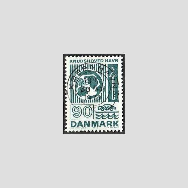 FRIMRKER DANMARK | 1972 - AFA 537 - Trafiktekniske anlg - 90 re blgrn - Pragt Stemplet Kbenhavn