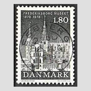 FRIM�RKER DANMARK | 1978 - AFA 657 - Frederiksborgmuseet 100 �r - 1,80 Kr. sortgr� - Pragt Stemplet Esbjerg