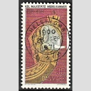 FRIM�RKER DANMARK | 1970 - AFA 498 - Orlogsmuseet 300 �r - 30 �re flerfarvet - Pragt Stemplet Helsing�r
