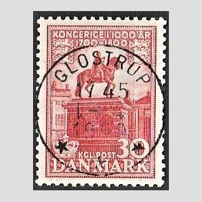 FRIM�RKER DANMARK | 1953-56 - AFA 354 - Kongeriget 1000 �r - 30 �re r�d - Pragt Stemplet Glostrup