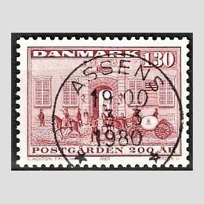 FRIMRKER DANMARK | 1980 - AFA 693 - Postgrden Kbenhavn - 1,30 Kr. rd - Pragt Stemplet Assens