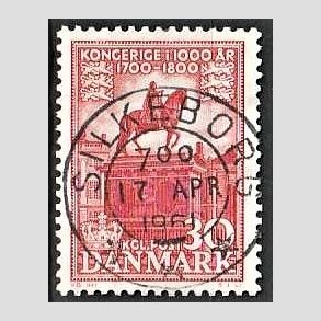 FRIM�RKER DANMARK | 1953-56 - AFA 354 - Kongeriget 1000 �r - 30 �re r�d - Pragt Stemplet Silkeborg
