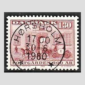 FRIMRKER DANMARK | 1980 - AFA 693 - Postgrden Kbenhavn - 1,30 Kr. rd - Pragt Stemplet Hrsholm