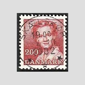 FRIMRKER DANMARK | 1982 - AFA 751 - Dronning Margrethe - 2,00 Kr. rd - Pragt Stemplet Sklskr